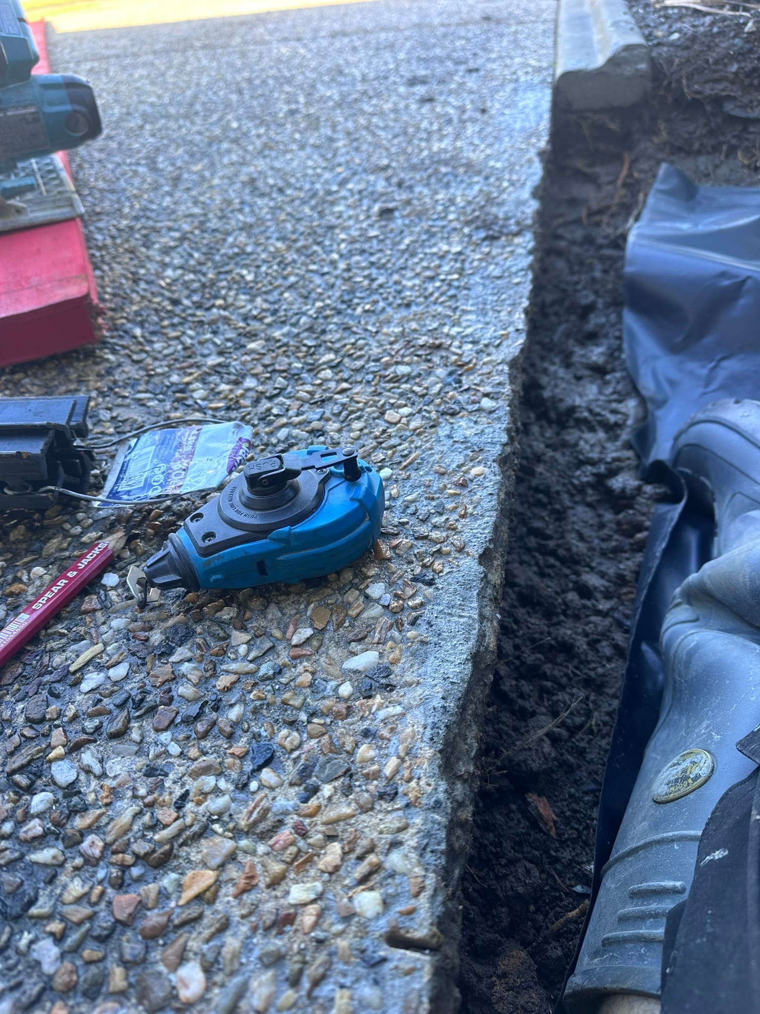 Existing concrete pathway we need to finish to