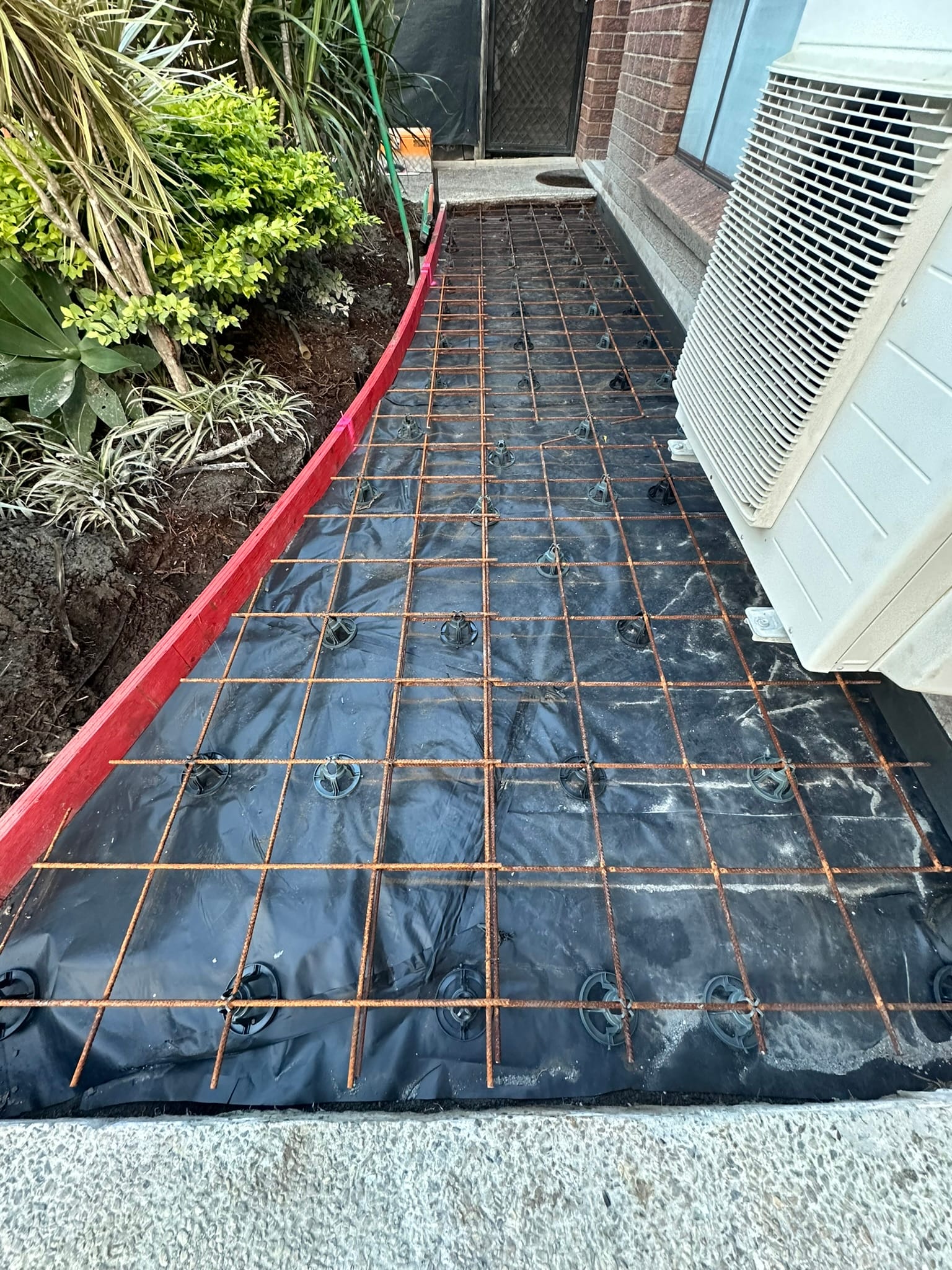 Pre pour of concrete - prepared and ready to go