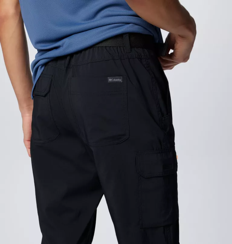 Black utility pants with double pockets