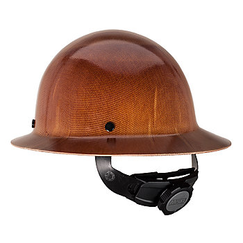 Brown brim hat