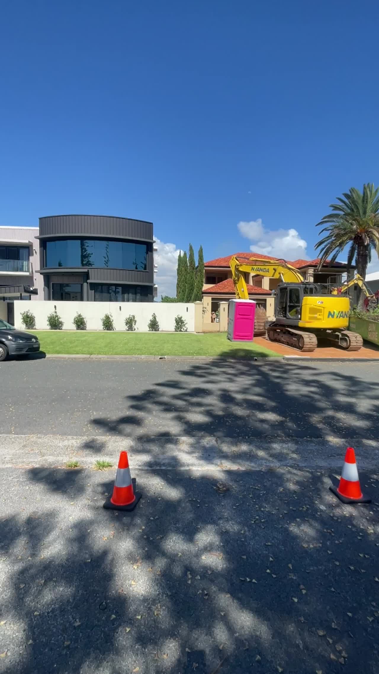 Post 8: Project 1 - Demolition Day One: Pink Toilets, Power Problems & Pools